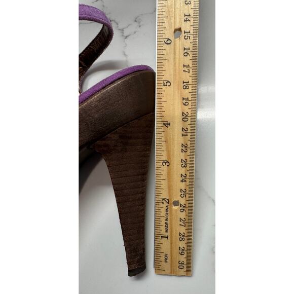 Steve Madden Open-toe Suede Platform Sandals, Truffle Lilac, Size 7 - Picture 4 of 10